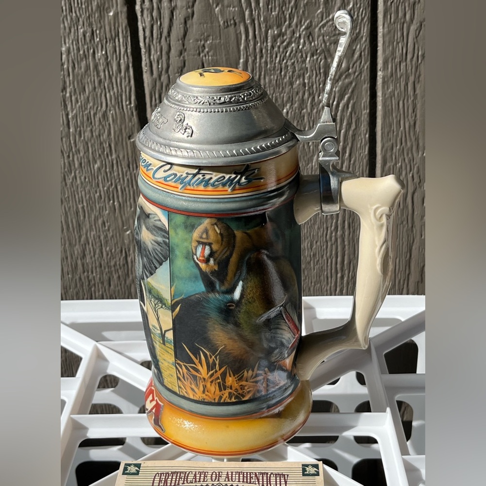 Budweiser Animals of the 7 Continents Africa Anheuser-Busch limited beer stein